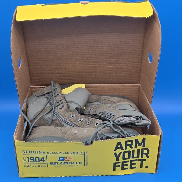 Belleville 610ZST Tactical Boots Sage Green Side-Zip Soft Toe Size 12R NIB